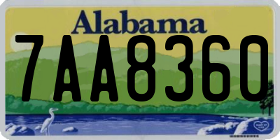 AL license plate 7AA8360