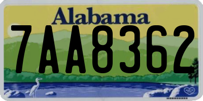 AL license plate 7AA8362