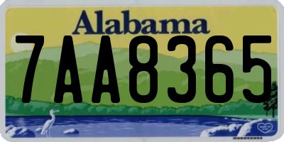 AL license plate 7AA8365