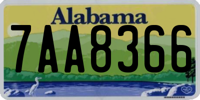 AL license plate 7AA8366