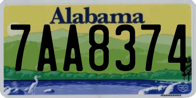 AL license plate 7AA8374