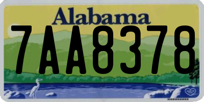 AL license plate 7AA8378