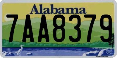 AL license plate 7AA8379