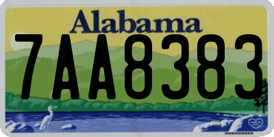 AL license plate 7AA8383