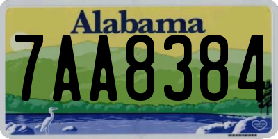 AL license plate 7AA8384