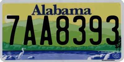 AL license plate 7AA8393