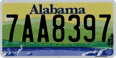 AL license plate 7AA8397