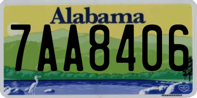 AL license plate 7AA8406