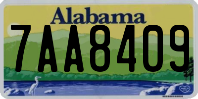 AL license plate 7AA8409