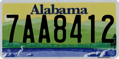 AL license plate 7AA8412