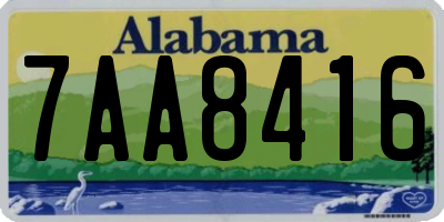 AL license plate 7AA8416