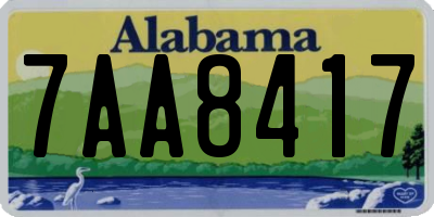 AL license plate 7AA8417