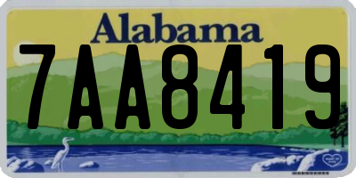 AL license plate 7AA8419