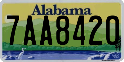 AL license plate 7AA8420