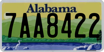 AL license plate 7AA8422