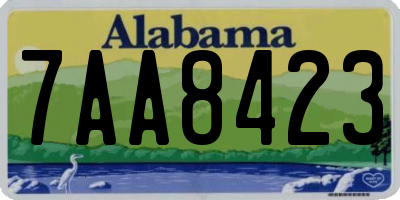 AL license plate 7AA8423
