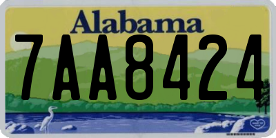 AL license plate 7AA8424