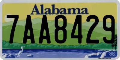 AL license plate 7AA8429