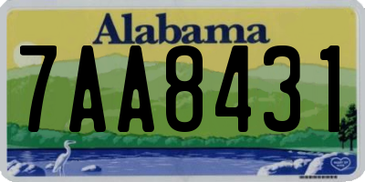 AL license plate 7AA8431