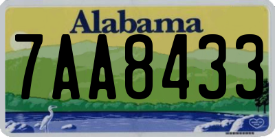 AL license plate 7AA8433
