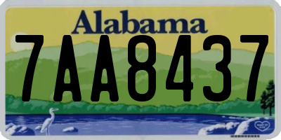 AL license plate 7AA8437