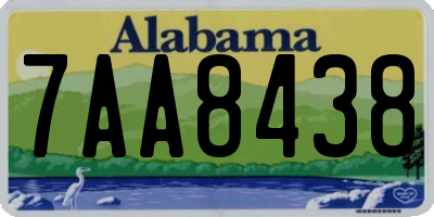 AL license plate 7AA8438
