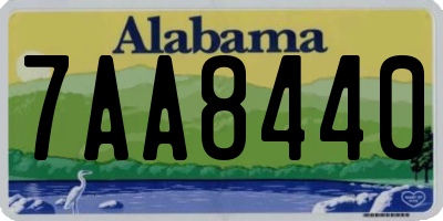 AL license plate 7AA8440