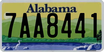 AL license plate 7AA8441