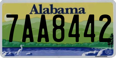 AL license plate 7AA8442