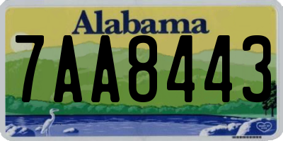 AL license plate 7AA8443