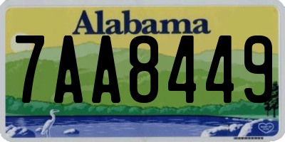 AL license plate 7AA8449