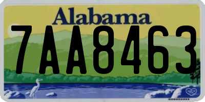 AL license plate 7AA8463
