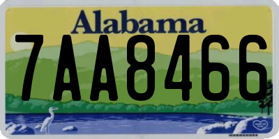 AL license plate 7AA8466