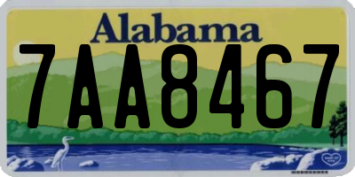 AL license plate 7AA8467