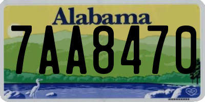 AL license plate 7AA8470