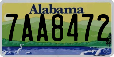 AL license plate 7AA8472