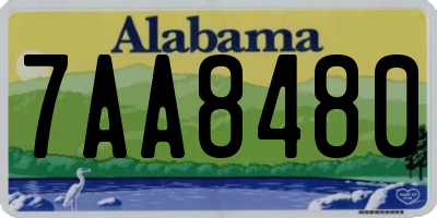 AL license plate 7AA8480