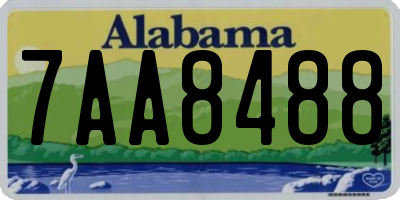 AL license plate 7AA8488