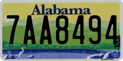 AL license plate 7AA8494