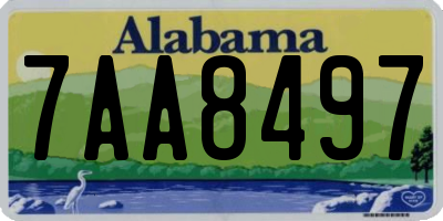 AL license plate 7AA8497