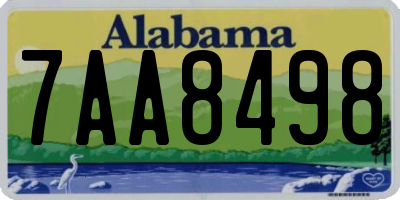 AL license plate 7AA8498