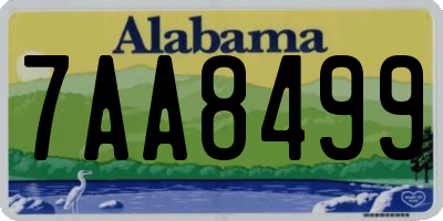 AL license plate 7AA8499