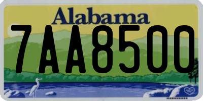 AL license plate 7AA8500