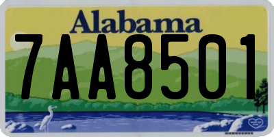 AL license plate 7AA8501
