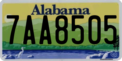 AL license plate 7AA8505