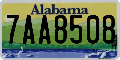 AL license plate 7AA8508