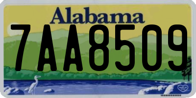 AL license plate 7AA8509