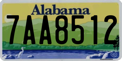 AL license plate 7AA8512