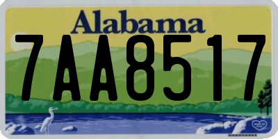 AL license plate 7AA8517