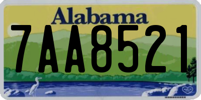 AL license plate 7AA8521